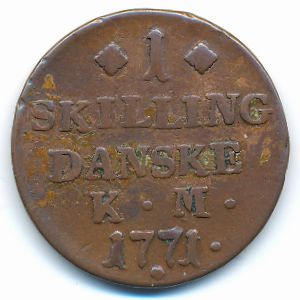 Дания, 1 скиллинг (1771 г.)