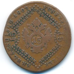 Австрия, 15 крейцеров (1807 г.)