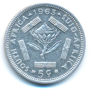 South Africa, 5 cents, 1963