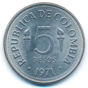 Колумбия, 5 песо (1971 г.)