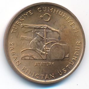 Turkey, 10 kurus, 1974