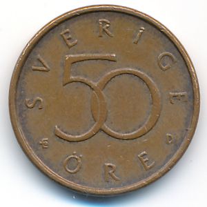 Швеция, 50 эре (1992 г.)