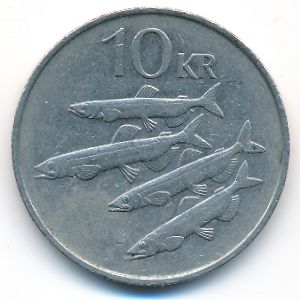 Исландия, 10 крон (1987 г.)