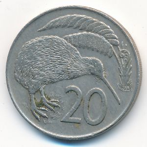 New Zealand, 20 cents, 1973