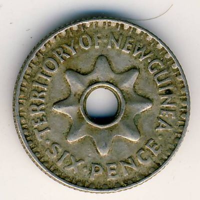 New Guinea, 6 pence, 1943
