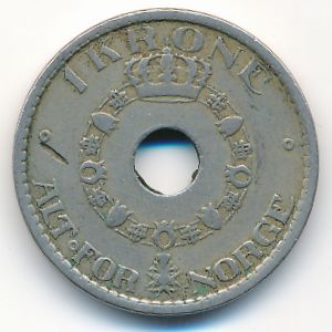 Норвегия, 1 крона (1925 г.)