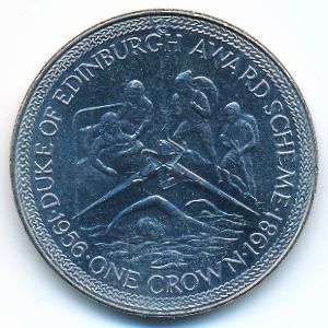 Остров Мэн, 1 крона (1981 г.)