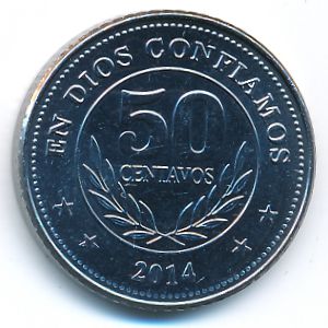 Nicaragua, 50 centavos, 2014