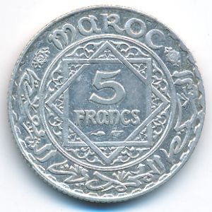 Марокко, 5 франков (1933 г.)