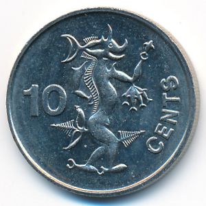 Solomon Islands, 10 cents, 1988