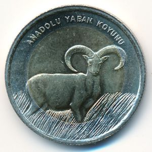 Турция, 1 лира (2015 г.)