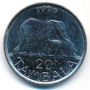 Malawi, 20 tambala, 1996