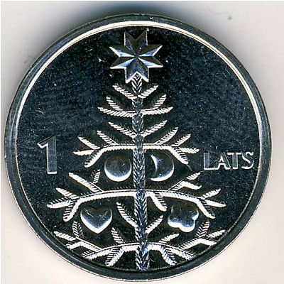 Латвия, 1 лат (2009 г.)