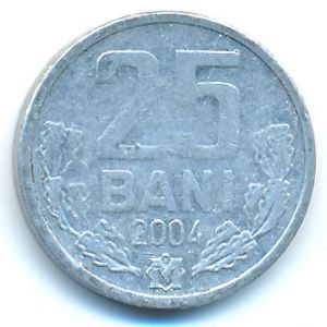 Moldova, 25 bani, 2004
