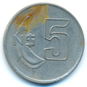Уругвай, 5 новых песо (1980 г.)