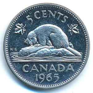 Canada, 5 cents, 1965