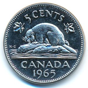 Canada, 5 cents, 1965
