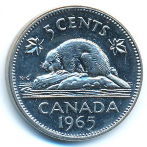Canada, 5 cents, 1965