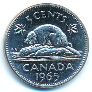 Canada, 5 cents, 1965