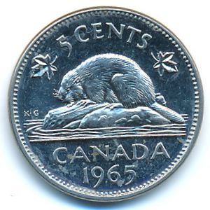 Canada, 5 cents, 1965