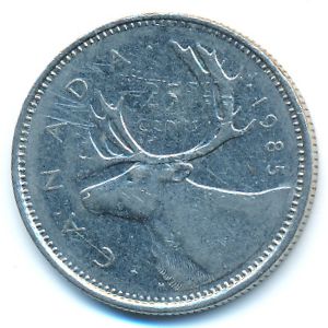 Canada, 25 cents, 1985