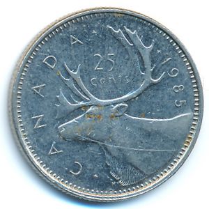 Канада, 25 центов (1985 г.)