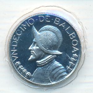 Panama, 1/10 balboa, 1973