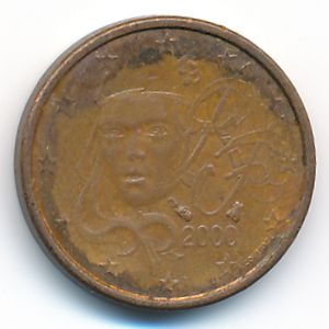 Франция, 1 евроцент (2000 г.)