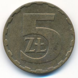 Poland, 5 zlotych, 1984