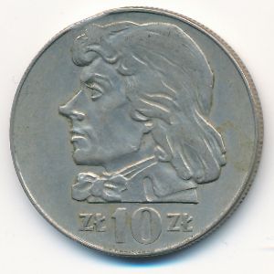 Poland, 10 zlotych, 1969