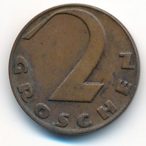 Австрия, 2 гроша (1937 г.)