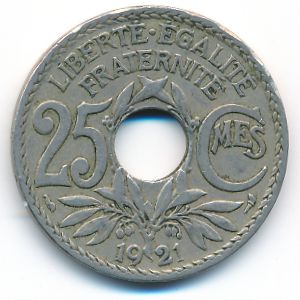 France, 25 centimes, 1921