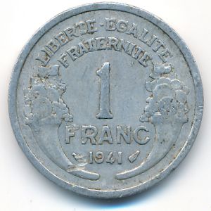 Франция, 1 франк (1941 г.)