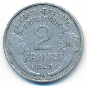 Франция, 2 франка (1949 г.)
