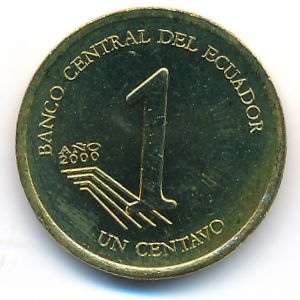 Ecuador, 1 centavo, 2000