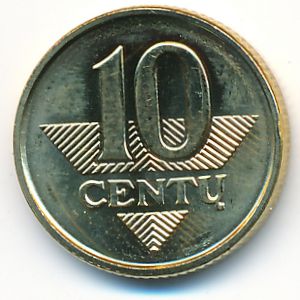 Литва, 10 центов (2009 г.)