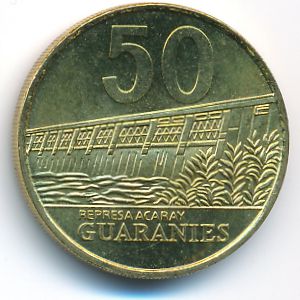 Paraguay, 50 guaranies, 1998