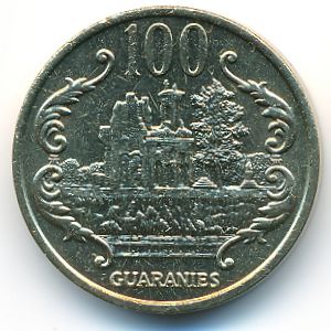 Paraguay, 100 guaranies, 1990