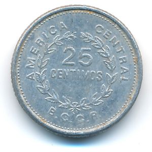 Costa Rica, 25 centimos, 1986