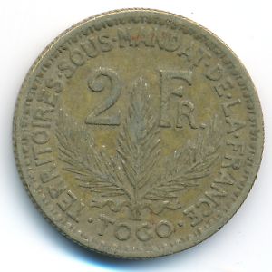 Того, 2 франка (1924 г.)