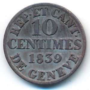 Женева, 10 сентим (1839 г.)