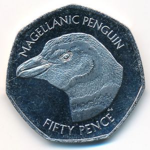 Falkland Islands, 50 пенсов, 