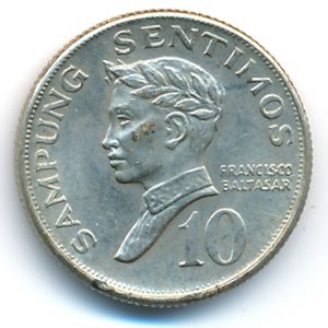 Philippines, 10 centimos, 1967