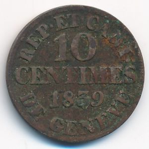 Geneva, 10 centimes, 1839