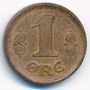 Denmark, 1 ore, 1915