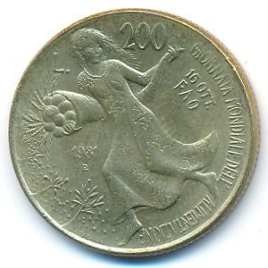 Италия, 200 лир (1981 г.)