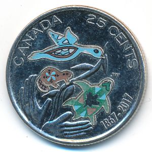 Канада, 25 центов (2017 г.)