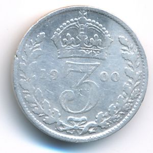 Великобритания, 3 пенса (1900 г.)
