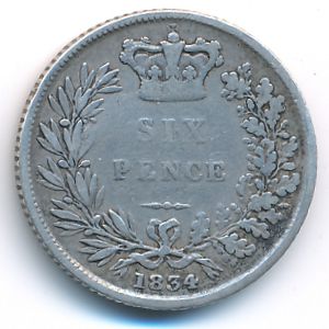 Великобритания, 6 пенсов (1834 г.)