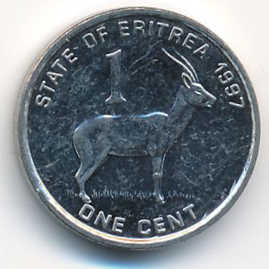 Eritrea, 1 cent, 1997